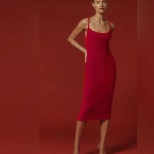 Reformation Merel Velvet Midi Dress